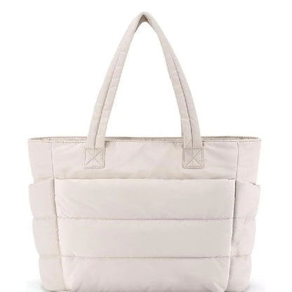 Cloud Puffer Tote Bag Lightweight Quilted Shoulder Bag