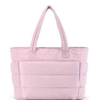 Cloud Puffer Tote Bag Lightweight Quilted Shoulder Bag