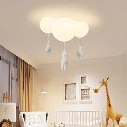 CloudBear Kids Ceiling Light Bear Balloon LED Pendant for Nursery and Bedroom