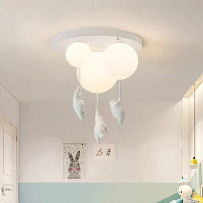 CloudBear Kids Ceiling Light Bear Balloon LED Pendant for Nursery and Bedroom