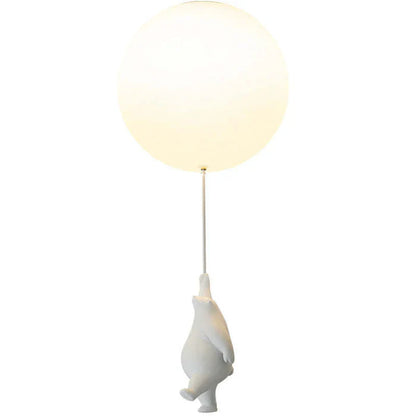 CloudBear Kids Ceiling Light Bear Balloon LED Pendant for Nursery and Bedroom