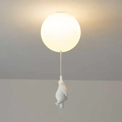 CloudBear Kids Ceiling Light Bear Balloon LED Pendant for Nursery and Bedroom