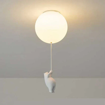 CloudBear Kids Ceiling Light Bear Balloon LED Pendant for Nursery and Bedroom