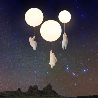 CloudBear Kids Ceiling Light Bear Balloon LED Pendant for Nursery and Bedroom