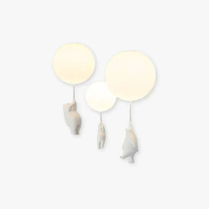 CloudBear Kids Ceiling Light Bear Balloon LED Pendant for Nursery and Bedroom