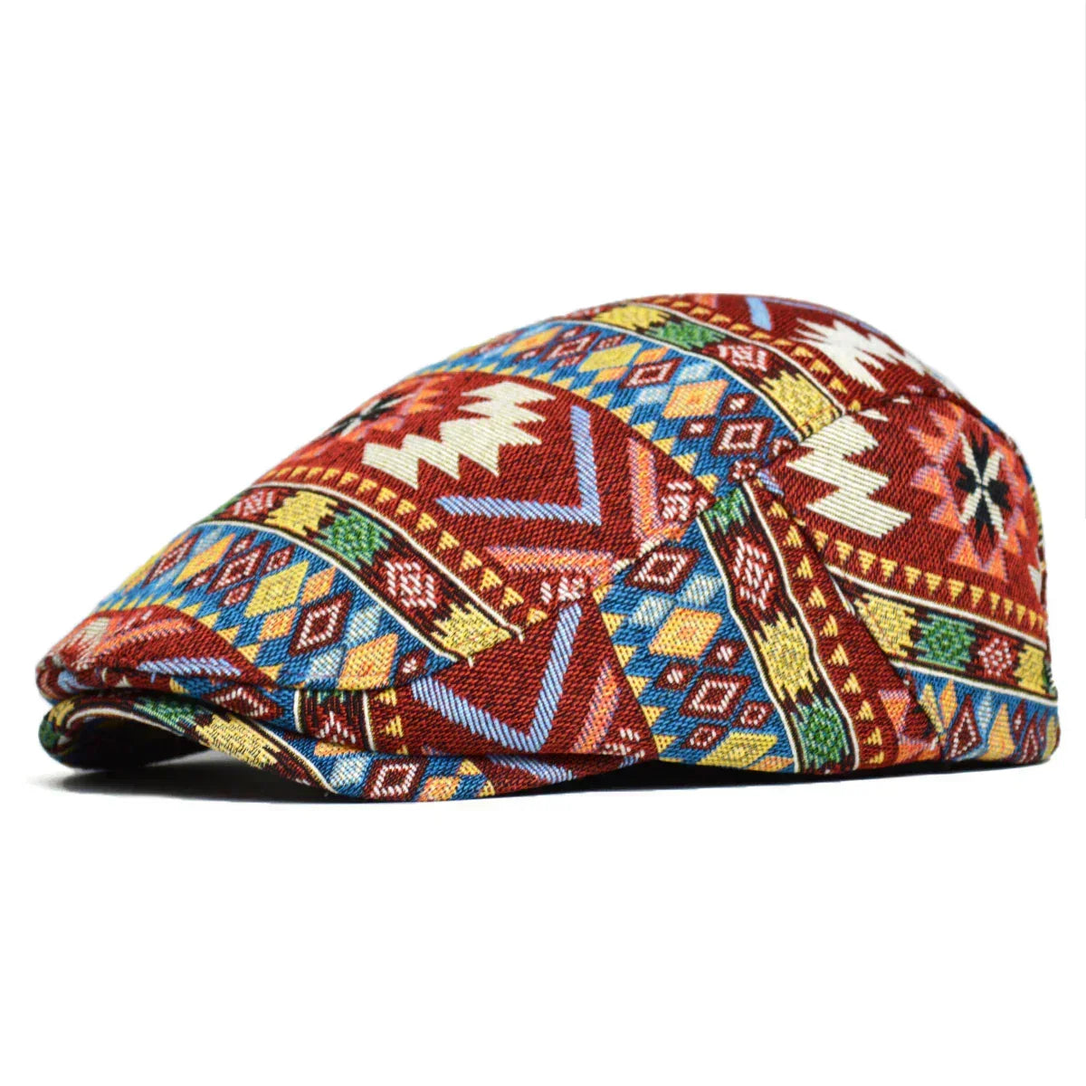 Colorful Retro Flat Cap with Adjustable Fit and Breathable Cotton for All Season Style