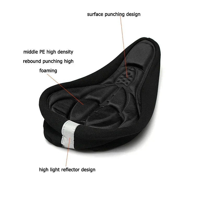 ComfortRide Bike Seat Cover with Gel Padding and Breathable Design
