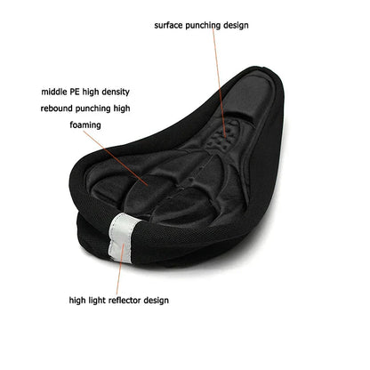 ComfortRide Bike Seat Cover with Gel Padding and Breathable Design