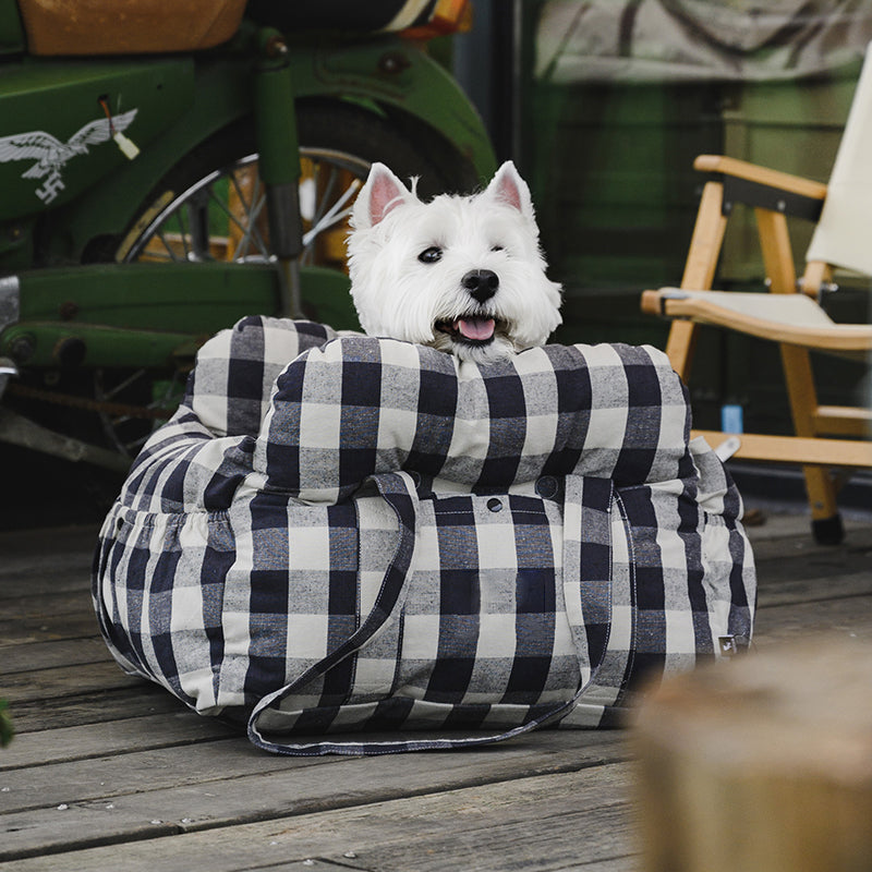 ComfyRide Dog Car Seat Bed Soft Travel Pet Carrier