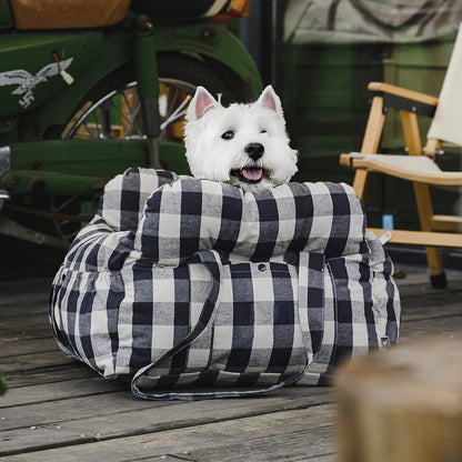 ComfyRide Dog Car Seat Bed Soft Travel Pet Carrier
