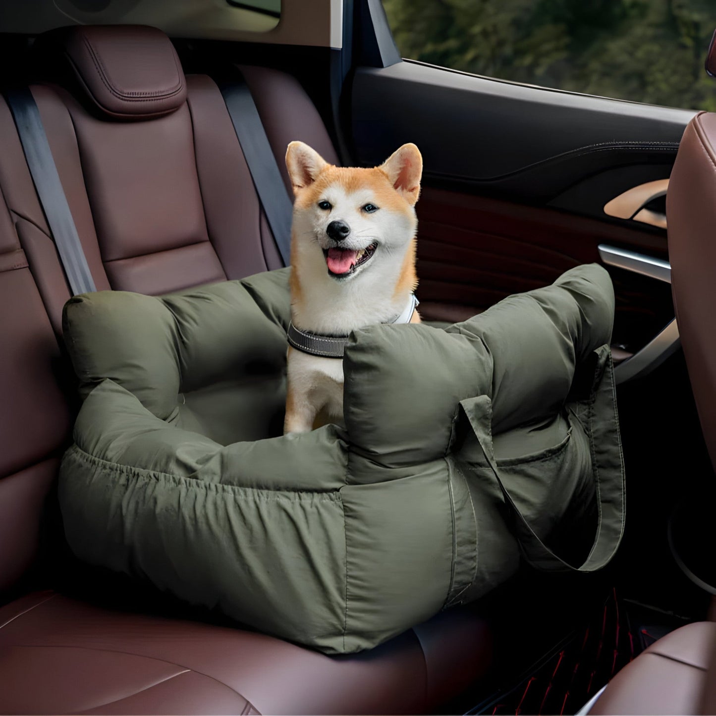 ComfyRide Dog Car Seat Bed Soft Travel Pet Carrier