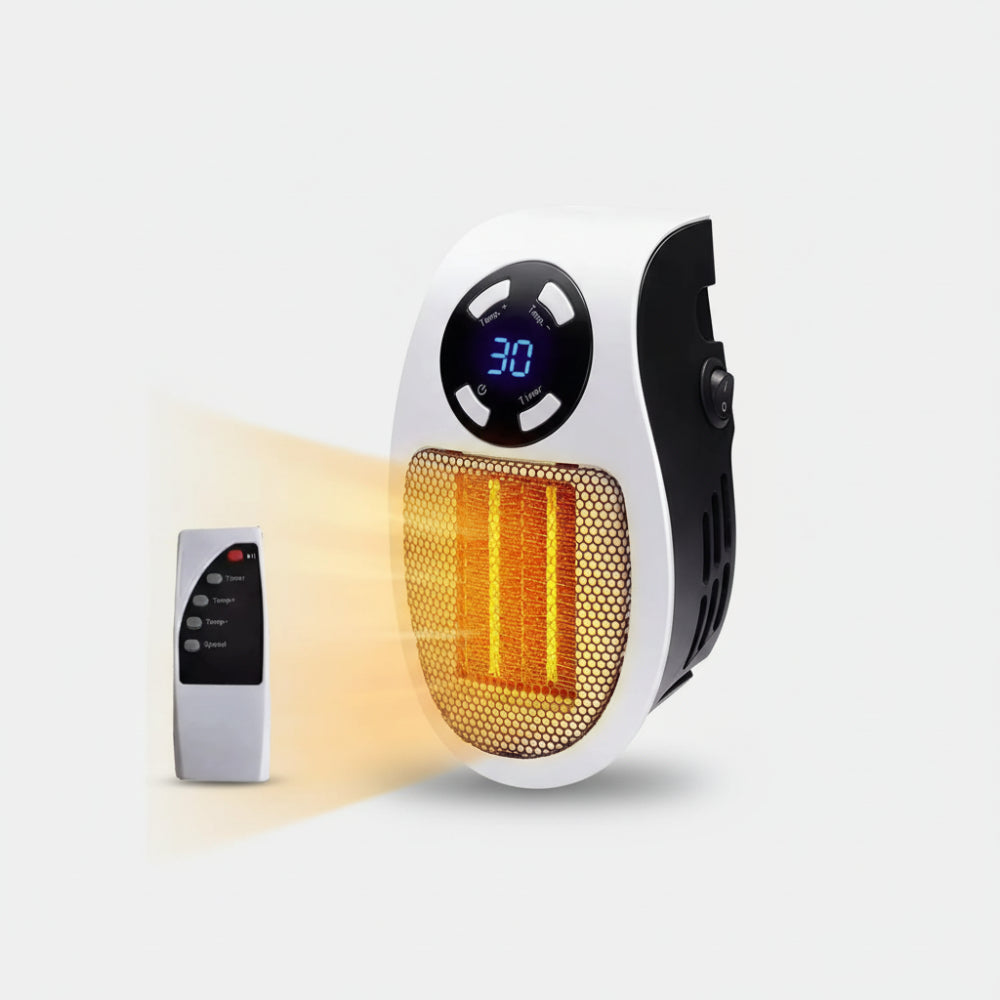 Compact 500W Electric Wall Heater with Remote Control