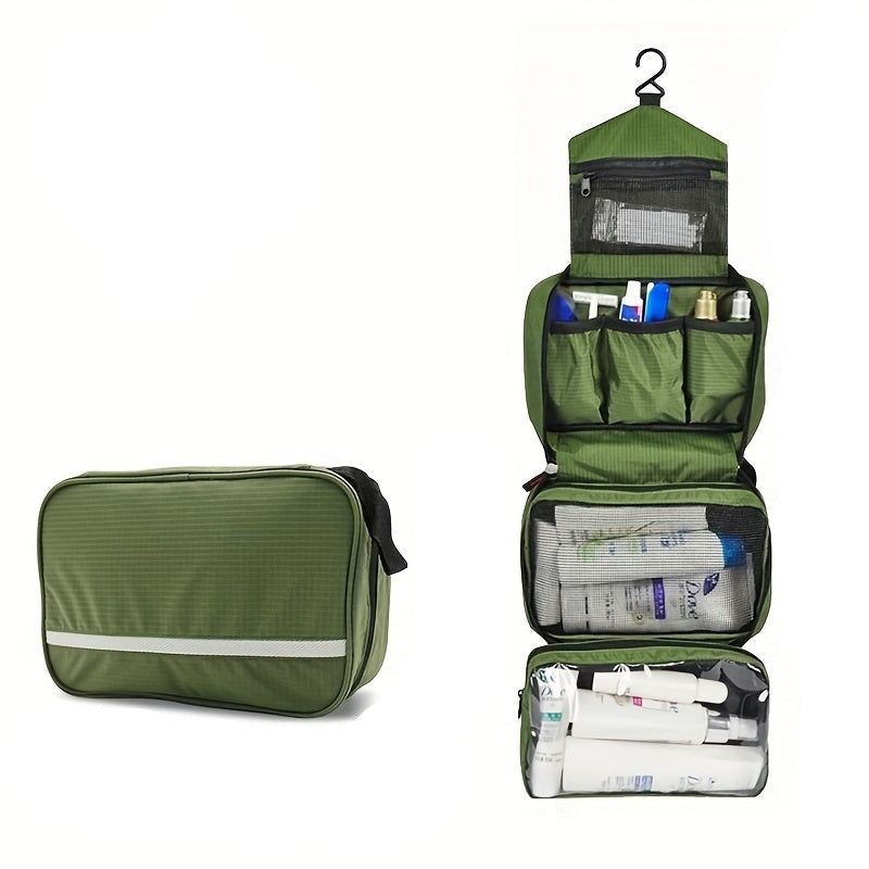 Compact Hanging Toiletry Organiser Travel Storage Bag with Multiple Compartments