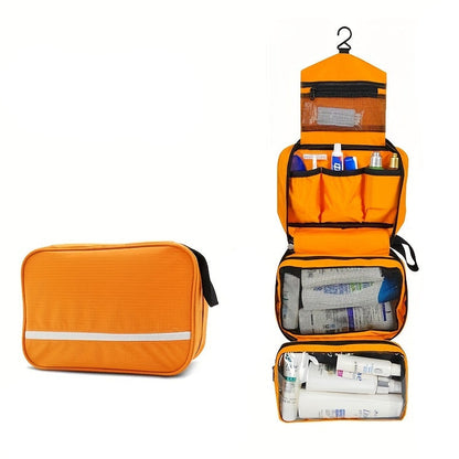 Compact Hanging Toiletry Organiser Travel Storage Bag with Multiple Compartments