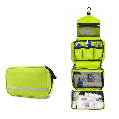 Compact Hanging Toiletry Organiser Travel Storage Bag with Multiple Compartments