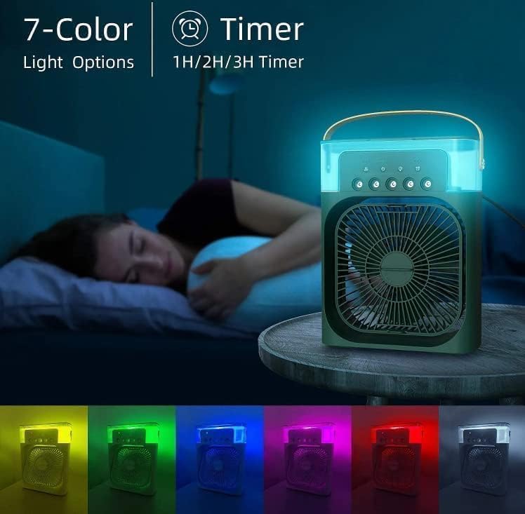 Compact Mini Air Cooler with 3 Speeds and Spray Modes