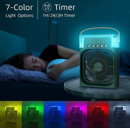 Compact Mini Air Cooler with 3 Speeds and Spray Modes