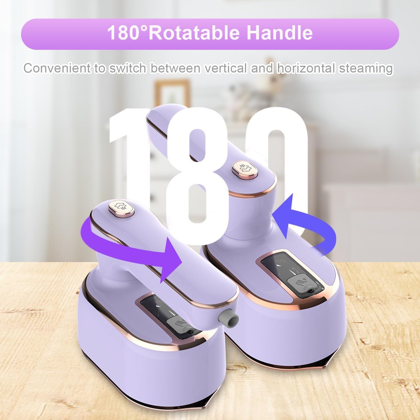 Compact Steam Iron Portable Wrinkle Remover