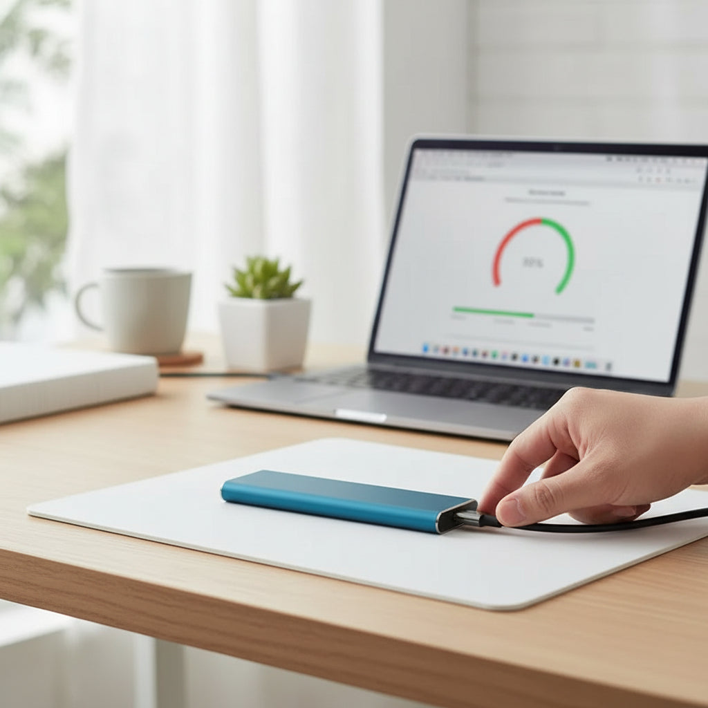 Compact USB C Portable External SSD Storage Drive