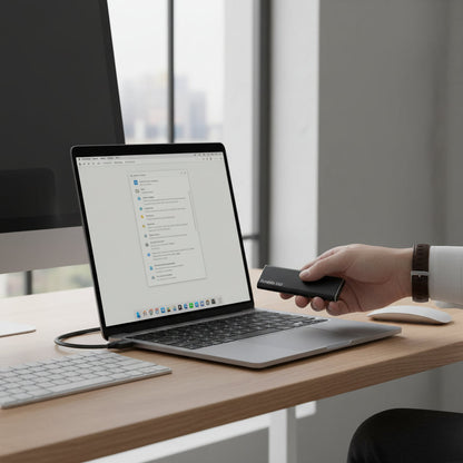 Compact USB C Portable External SSD Storage Drive