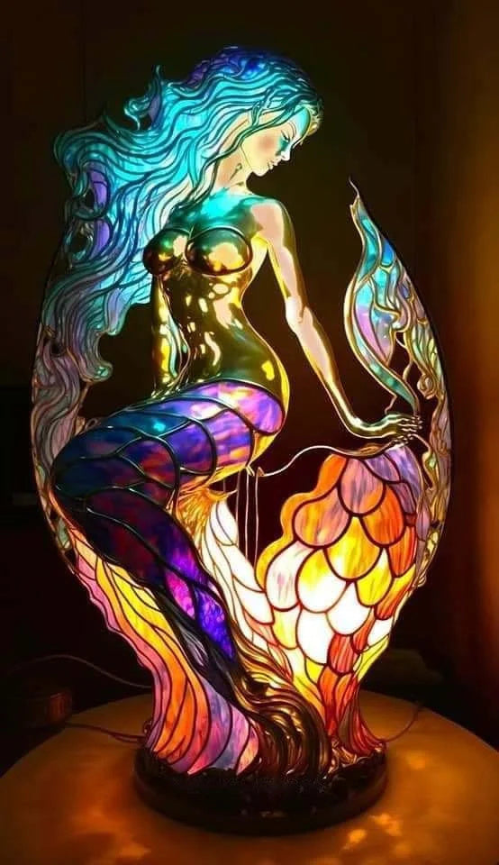 Contemporary Art Inspired Table Lamp Handmade Ambient Lighting