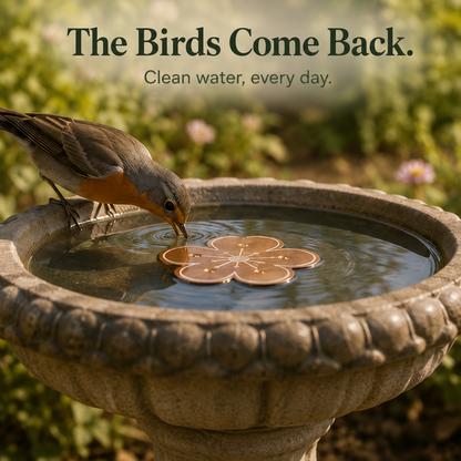 Copper Bird Bath Purifier Flower Disc for Algae Control