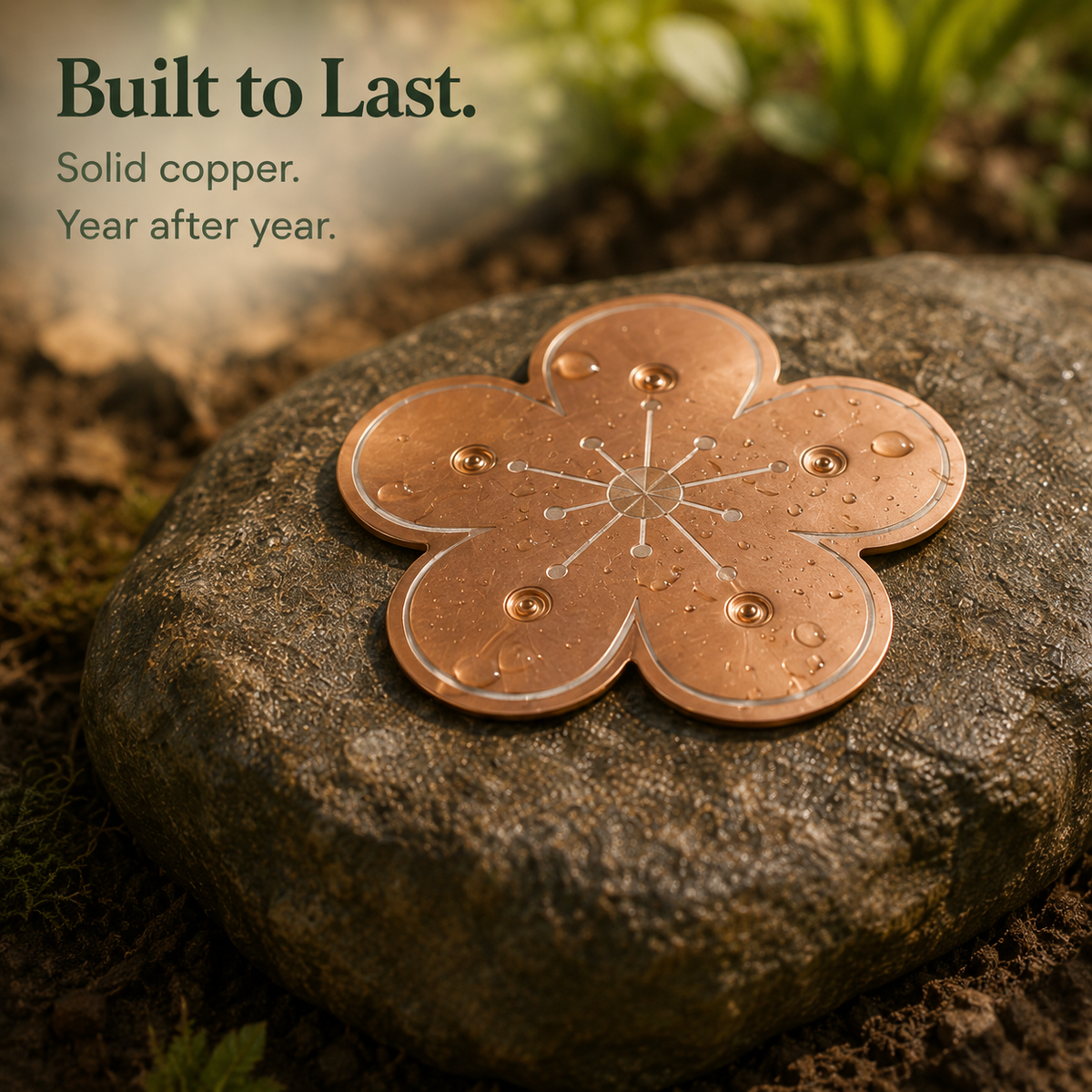Copper Bird Bath Purifier Flower Disc for Algae Control