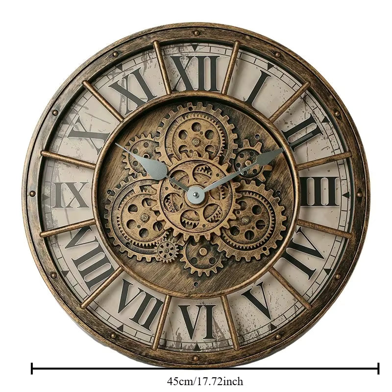 CopperTime Antique Wall Clock with Industrial Copper Finish for Office