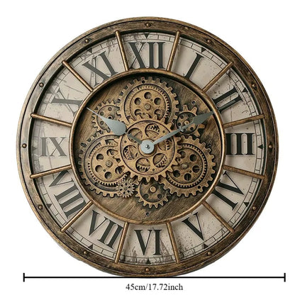CopperTime Antique Wall Clock with Industrial Copper Finish for Office