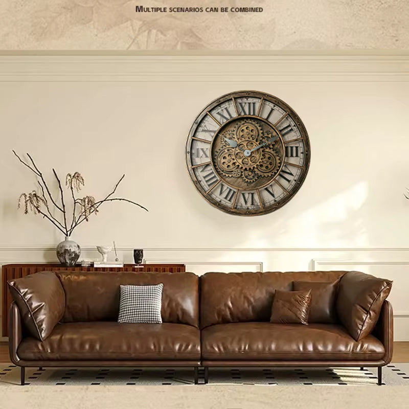 CopperTime Antique Wall Clock with Industrial Copper Finish for Office