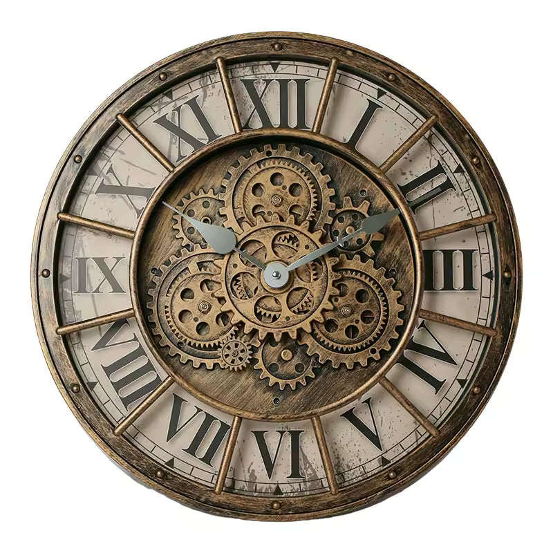 CopperTime Antique Wall Clock with Industrial Copper Finish for Office