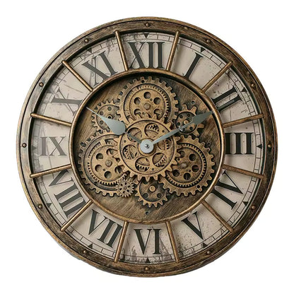 CopperTime Antique Wall Clock with Industrial Copper Finish for Office