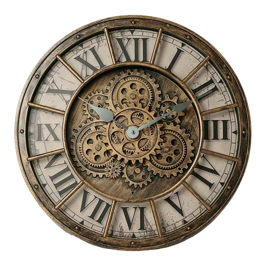 CopperTime Antique Wall Clock with Industrial Copper Finish for Office