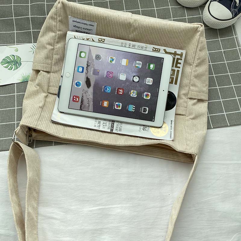 Cord Canvas Crossbody Bag Stylish Everyday Shoulder Bag