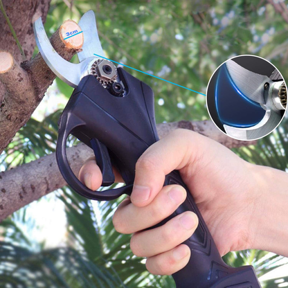 Cordless Electric Pruning Shears – 21V Garden Cutter with Steel Blades