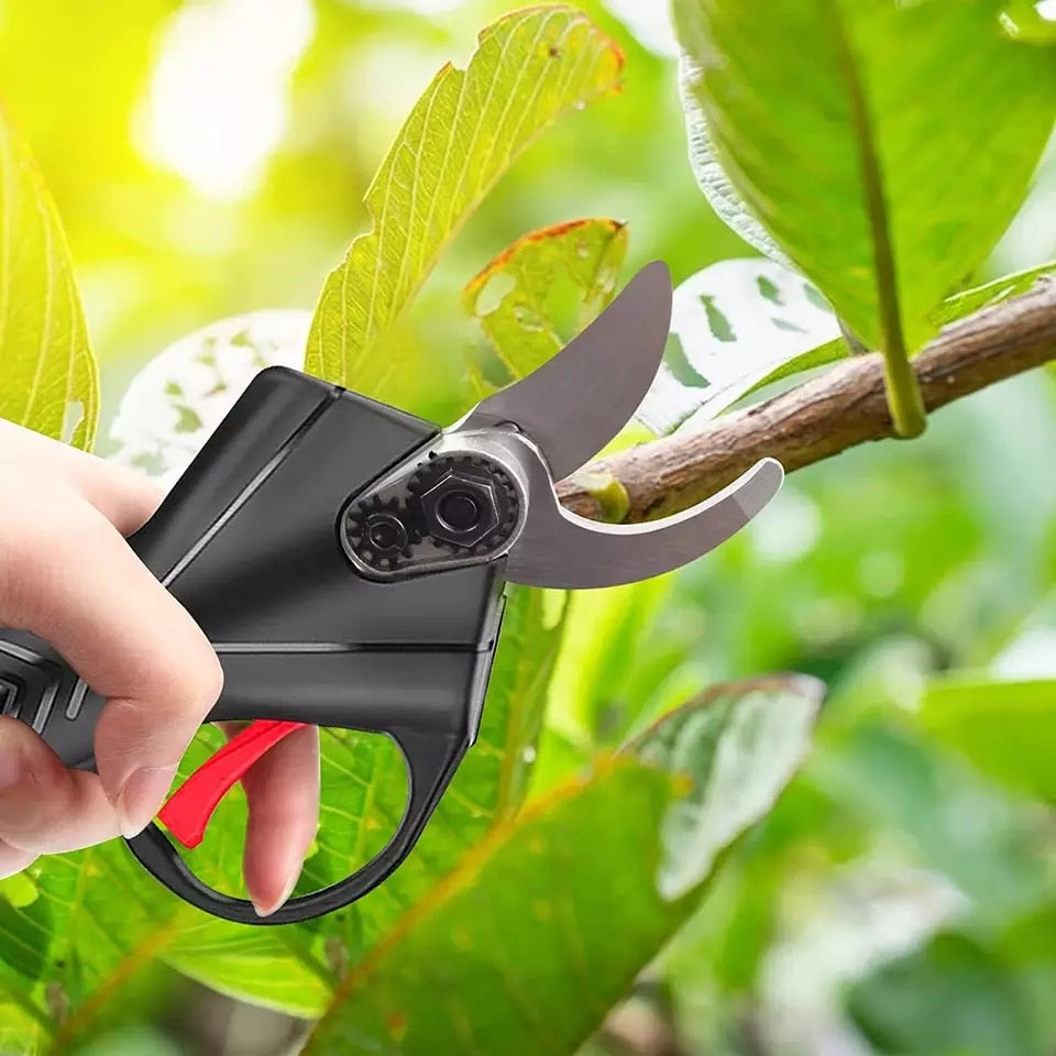 Cordless Electric Pruning Shears – 21V Garden Cutter with Steel Blades