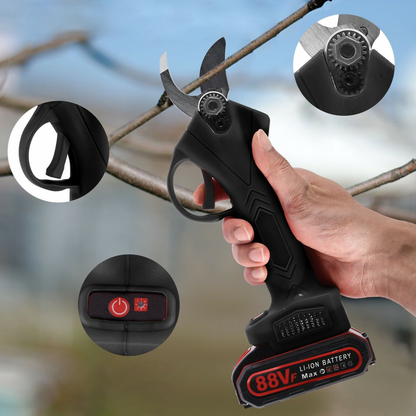 Cordless Electric Pruning Shears – 21V Garden Cutter with Steel Blades