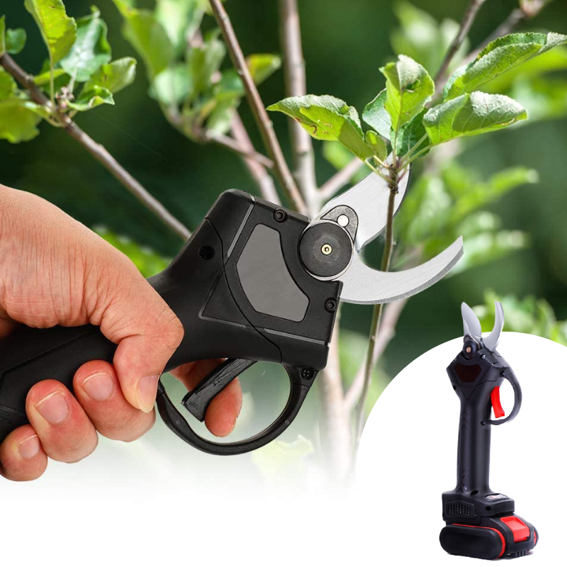 Cordless Electric Pruning Shears – 21V Garden Cutter with Steel Blades