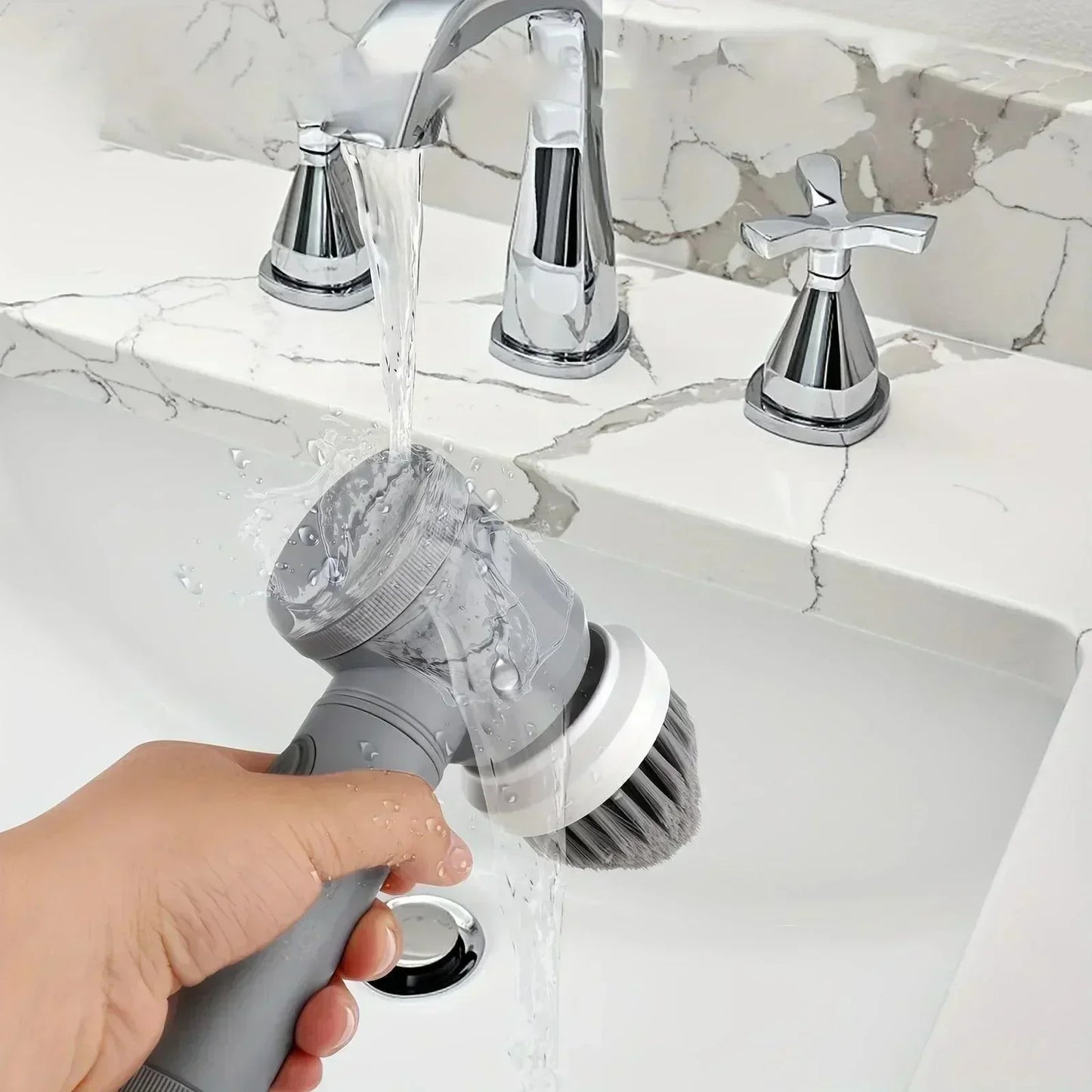 Cordless Electric Spin Scrubber with 6 Brush Heads