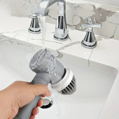 Cordless Electric Spin Scrubber with 6 Brush Heads