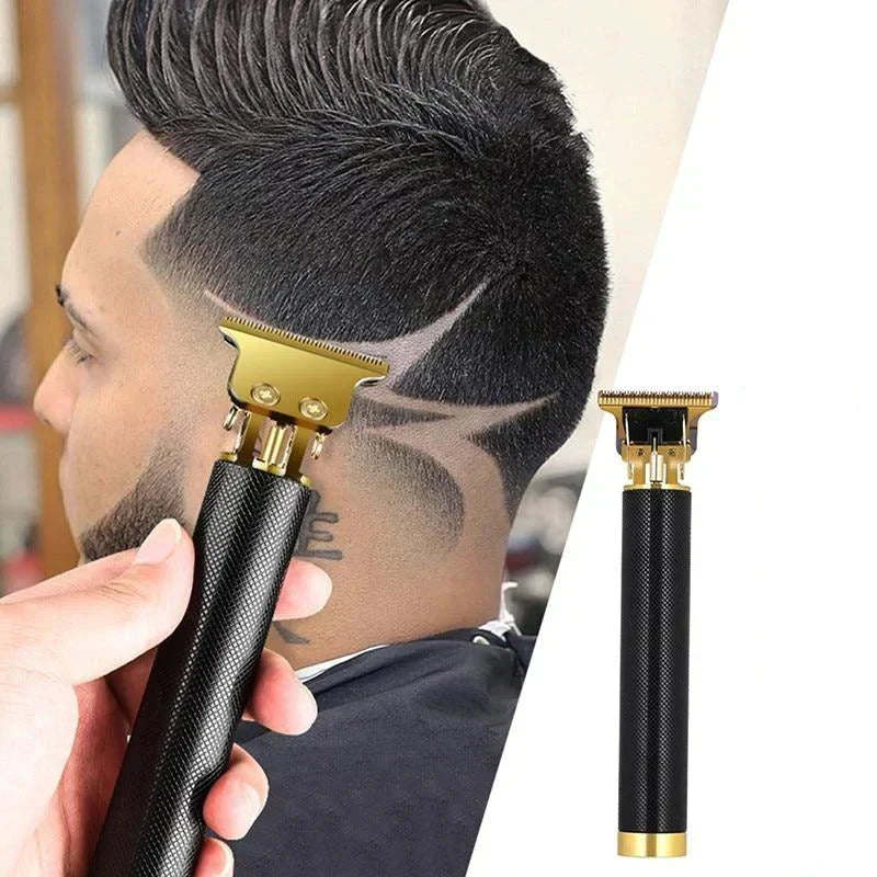 Cordless Hair and Beard Trimmer with T-Blade, 3 Guide Combs and USB Charging