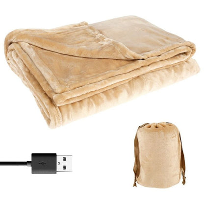 Cordless Heated Blanket USB Rechargeable Soft Flannel Throw