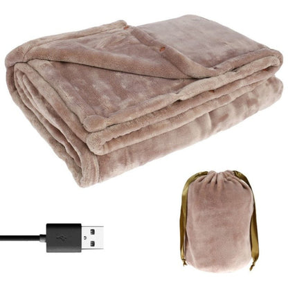 Cordless Heated Blanket USB Rechargeable Soft Flannel Throw
