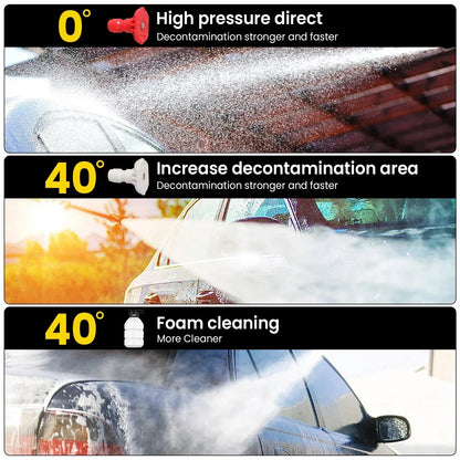 Cordless High Pressure Washer with Rechargeable Battery and Adjustable Nozzle