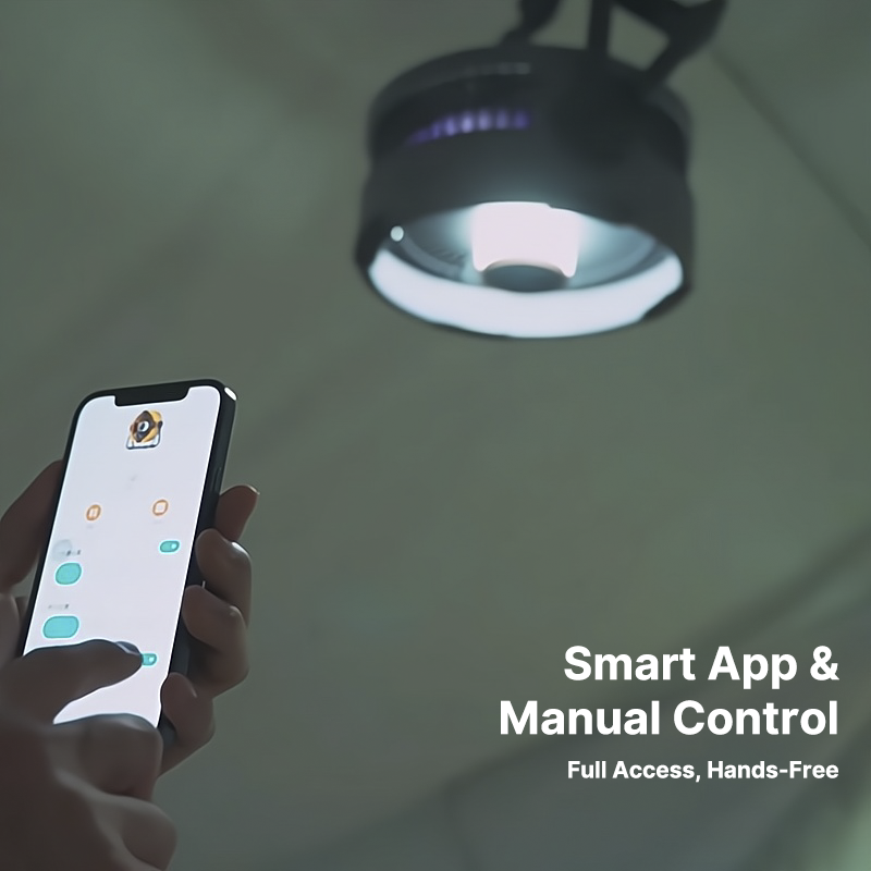Cordless Outdoor Fan with LED Light and 20000mAh Battery