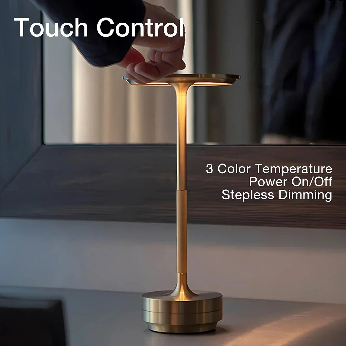 Cordless Rechargeable Table Lamp with Touch Control
