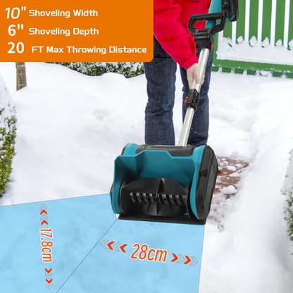 Cordless Snow Blower Battery Powered Driveway Deck Snow Sweeper