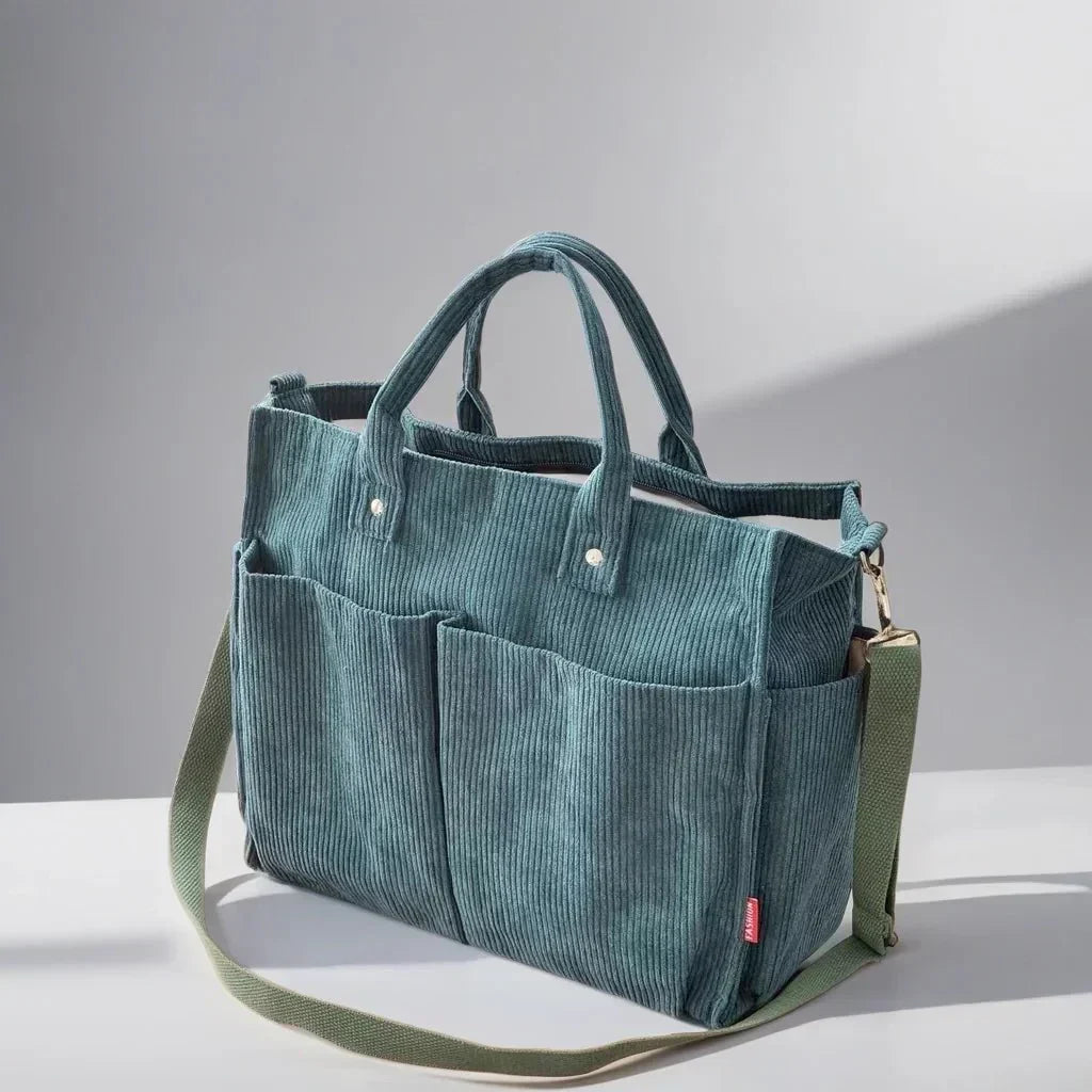 CordoTote Classic Corduroy Shoulder Bag Spacious Everyday Tote