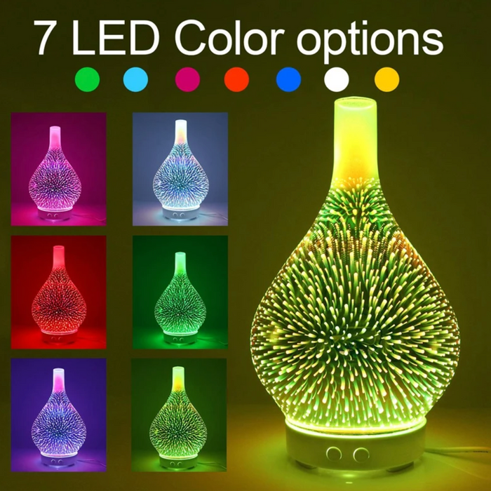 CosmicBreeze Aromatherapy Diffuser LED Light Mist Humidifier for Relaxation