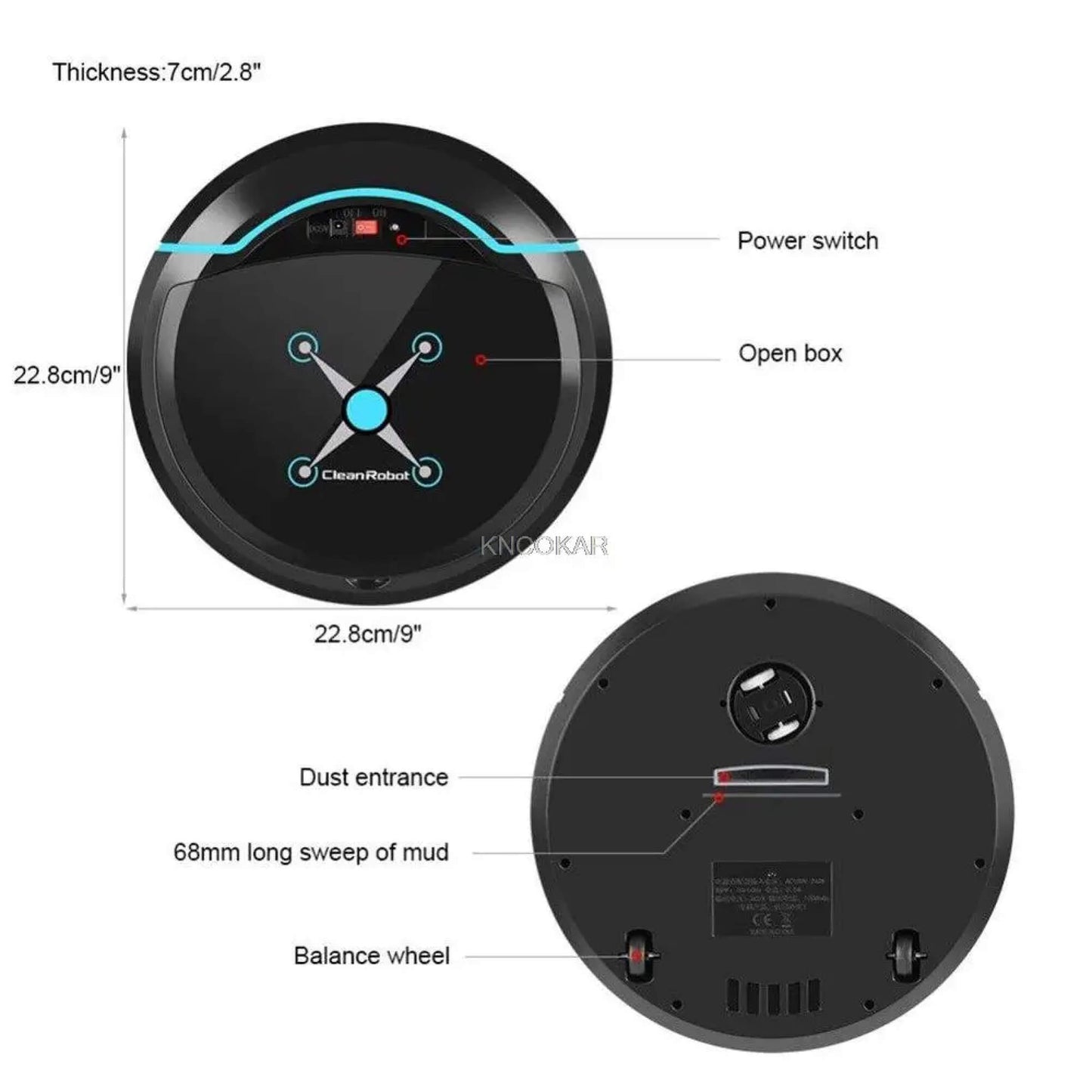 Cosmos Pro Robot Vacuum Cleaner with Mop Smart Self Charging Floor Cleaning Robot